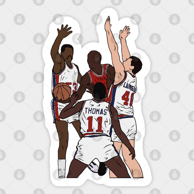 The Jordan Rules Sticker by rattraptees